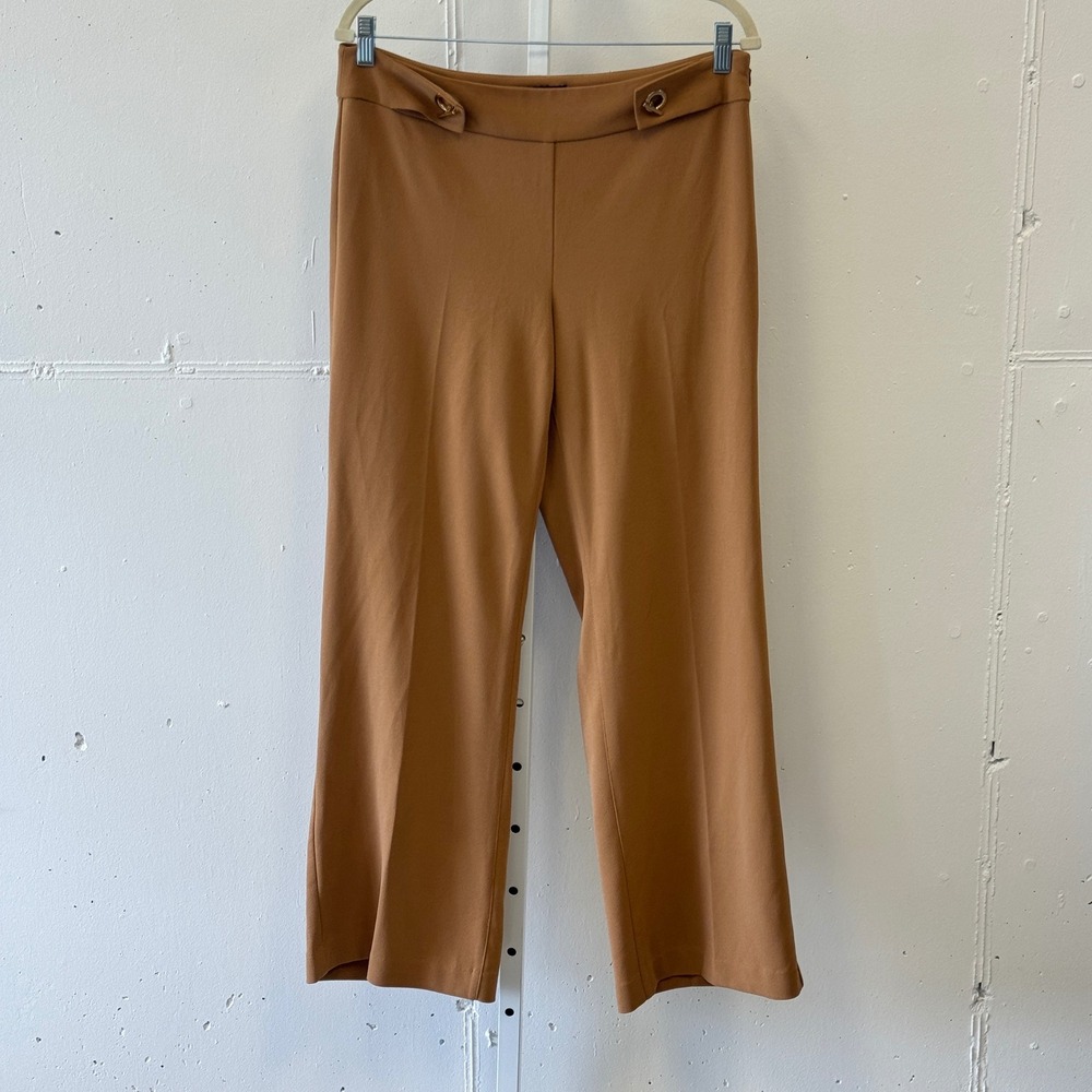 INC‎ International Concepts Camel Brown Wide Leg Petite Dress Pants Size 12P